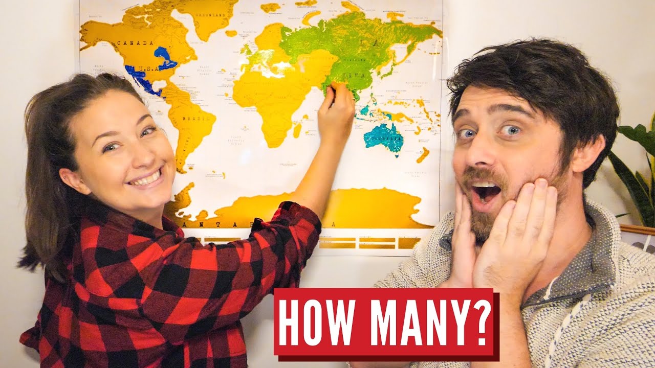 Our Travel Scratch Map! 8 Years On The Road | How Many Countries Have We Been To?