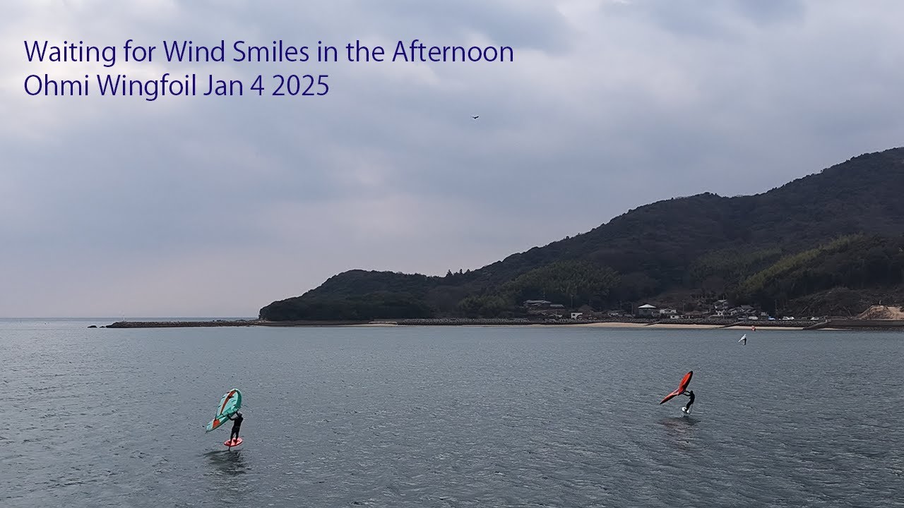 Waiting for Wind, Smiles in the Afternoon Ohmi Wingfoil  Jan 4 2025