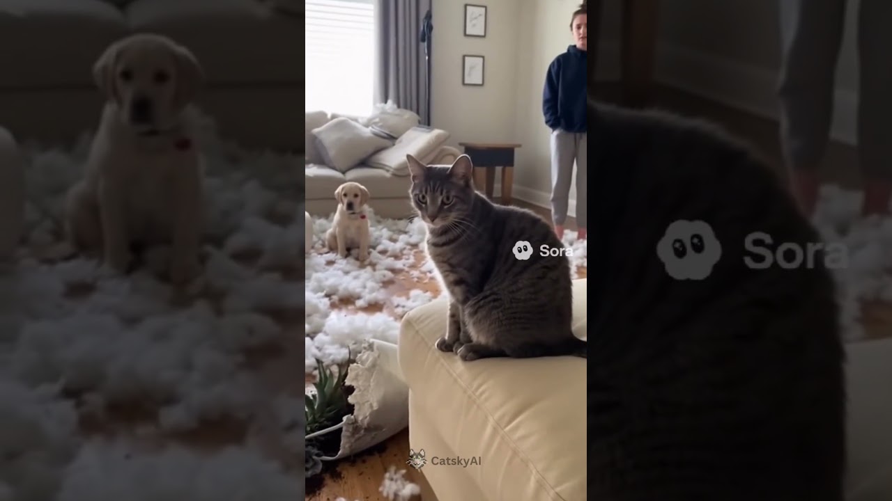 Cats blaming dogs 🐈🐶 