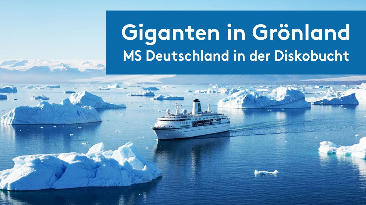Spektakulärer Zeitraffer: So nah kommt die MS Deutschland den Eisberg-Riesen in Grönland!