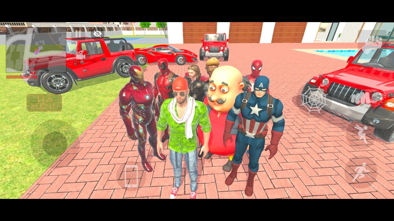 Franklin ke ghar super heroes 😱🤩|indian theft auto simulator