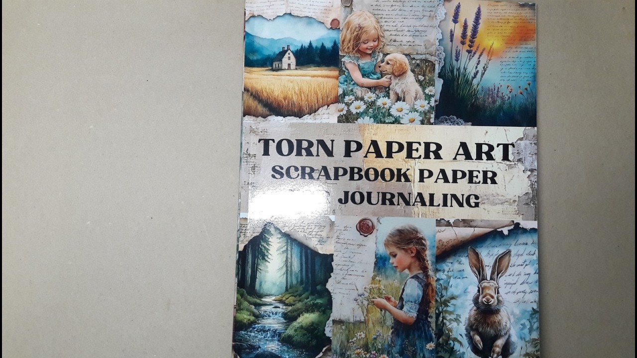 Torn paper Art scrapbooking paper  flip through
