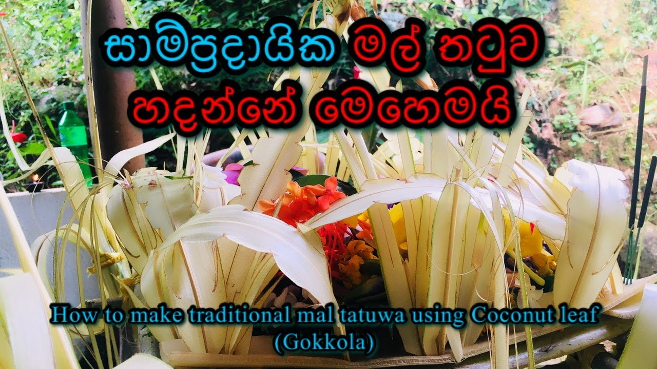 සාම්ප්&zwj;රදායික මල් තටුව හදන්නේ මෙහෙමයි | Gokkola Nirmana | How to make this traditional Mal Tatuwa.