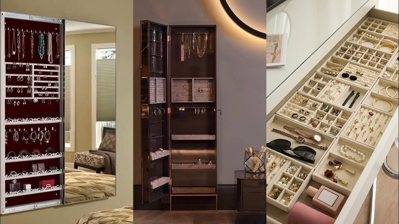 Aesthetic jewelry organizer design ideas with beautiful Interior and design 