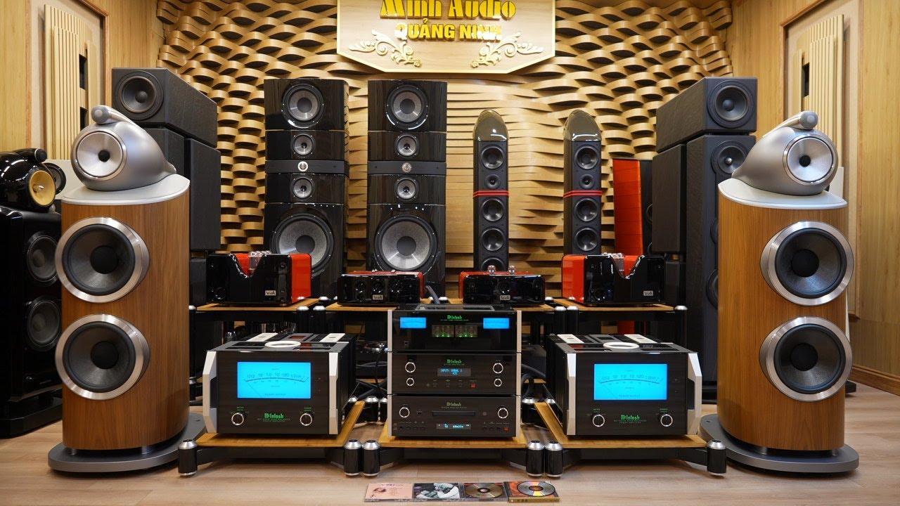 Test bộ khủng loa B&W 801D4 bộ Mcintosh MC1.25KW pre 1100T1100C hàng demo  giá tốt cho anh em chơi.