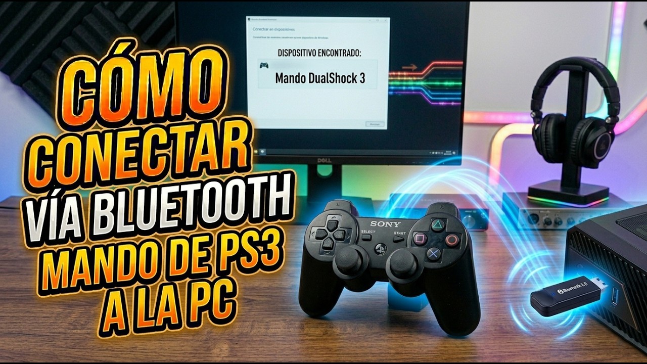 COMO CONECTAR VÍA BLUETOOTH mando de PS3 Chino en PC || Windows 7, 8, 10, 11 #tutorial #juegos #pc