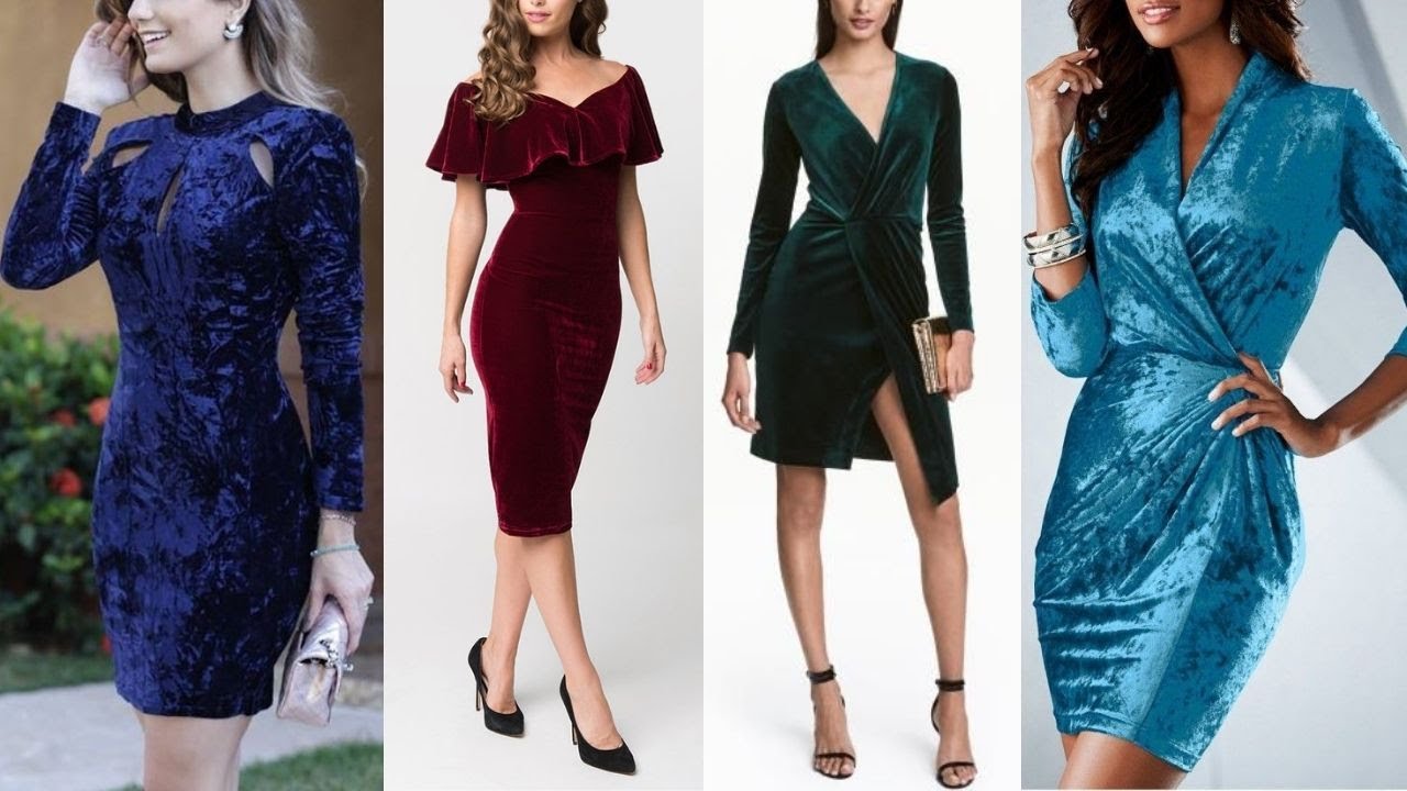 MODA EN VESTIDOS DE TERCIOPELO✨TENDENCIA 2021 EN VESTIDOS DE TERCIOPELO👗FASHION IN VELVET DRESSES