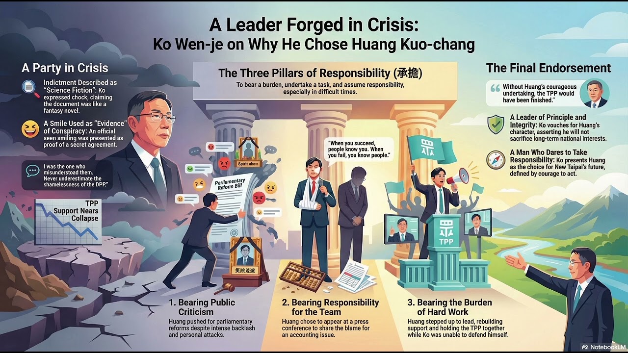 Taiwan Deep Dive: Dr. Ko Wen-je. chooses Huang Kuo-chang / 柯大讚黃國昌:若沒他勇於承擔民眾黨完蛋了