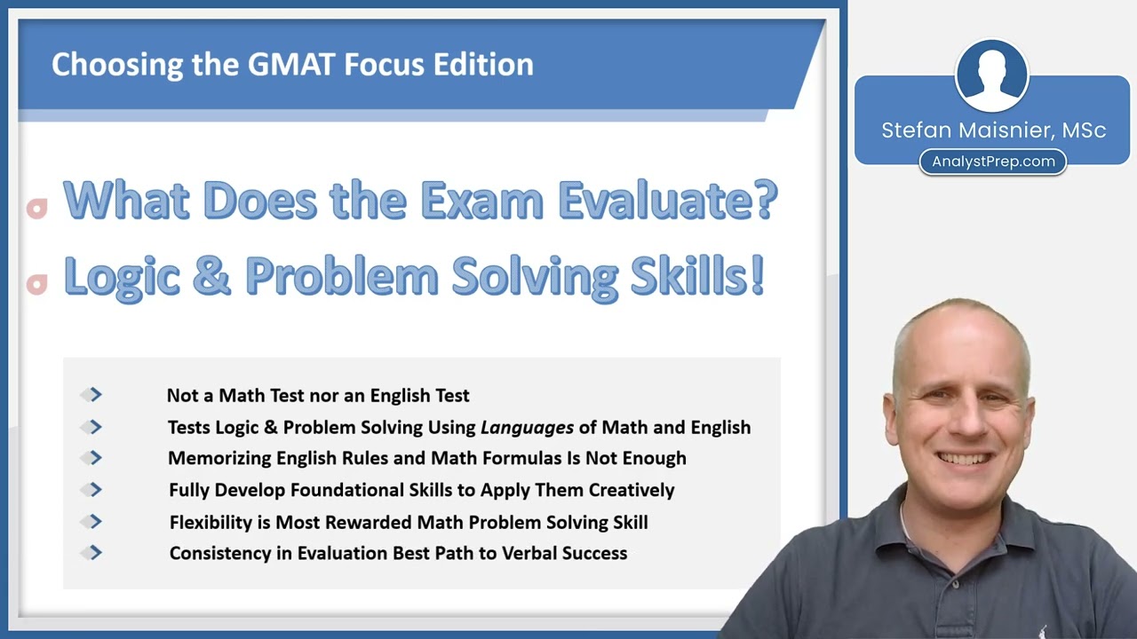Choosing GMAT Focus (GMAT Course – Exam Introduction and Preparation Overview)