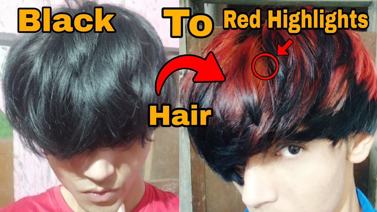 Red Highlights Hair Colour At Home | How To Use Streax Vibrant Red Hair Colour |Red Hair Colour Boy