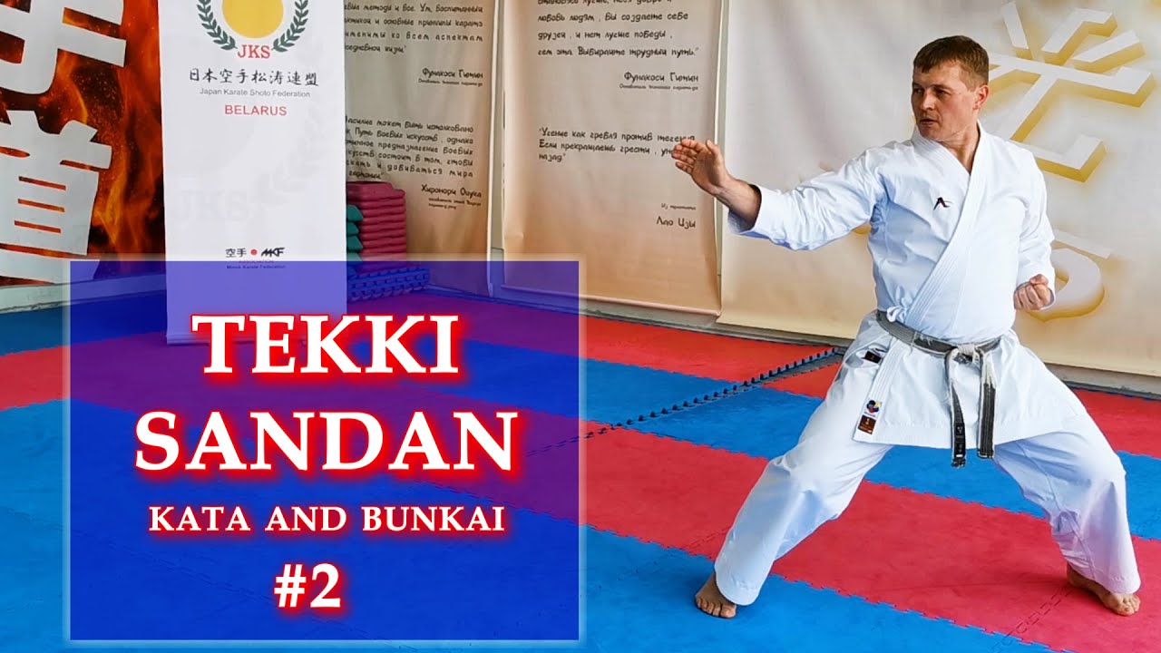 Tekki-sandan. Kata and Bunkai #2. Slow kata performance and practical use.