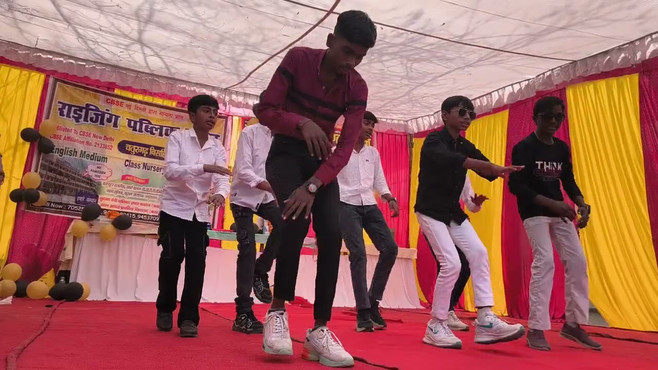 Performance by boys of rising public school