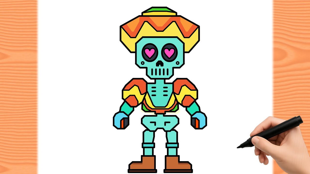Como Dibujar a MARIACHI CORAZONI - Dibuja Steal a Brainrot ROBLOX