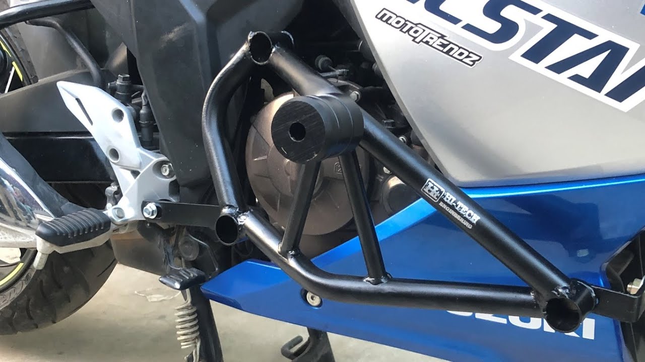 Heavy Quality Crash Guard fitting in Gixxer SF-250