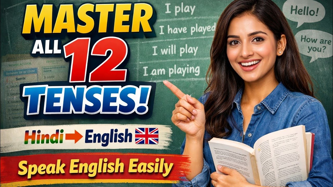 Master All 12 English Tenses | Hindi to English | Speak English Fluently & Easily