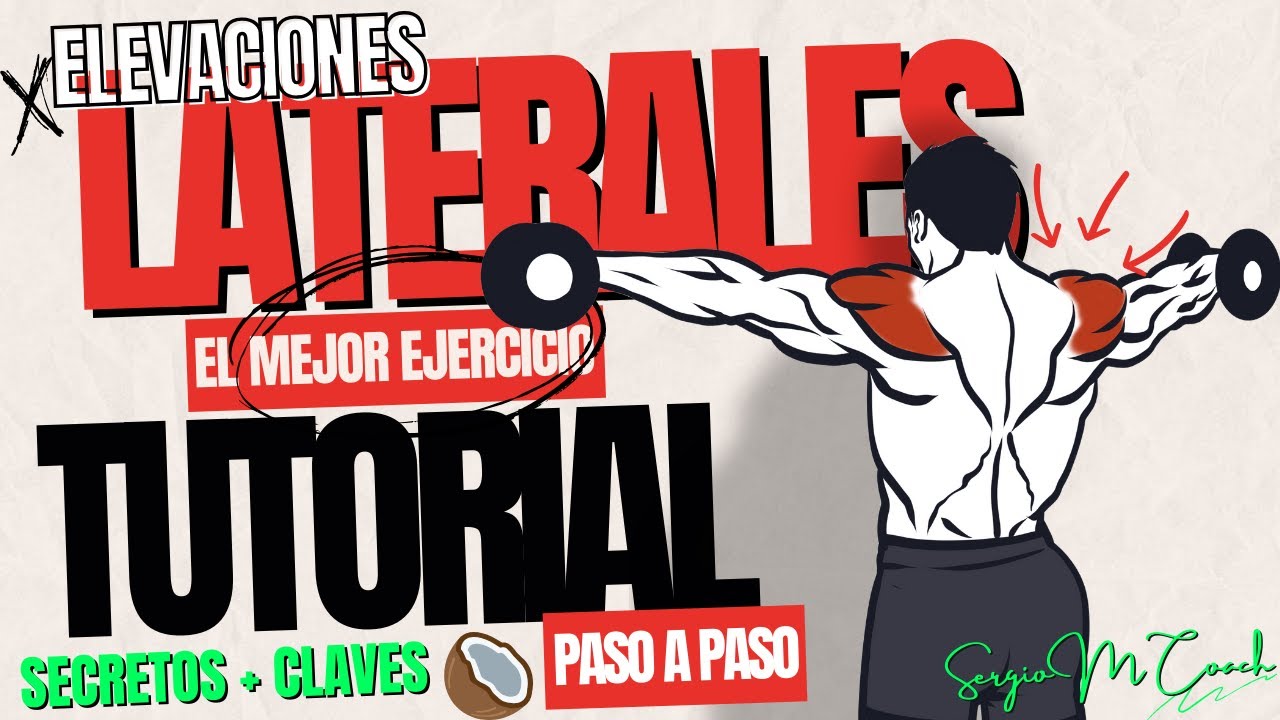 ELEVACIONES LATERALES: TUTORIAL Y TÉCNICA PASO A PASO para HOMBROS GRANDES Y REDONDOS 3D 🥥