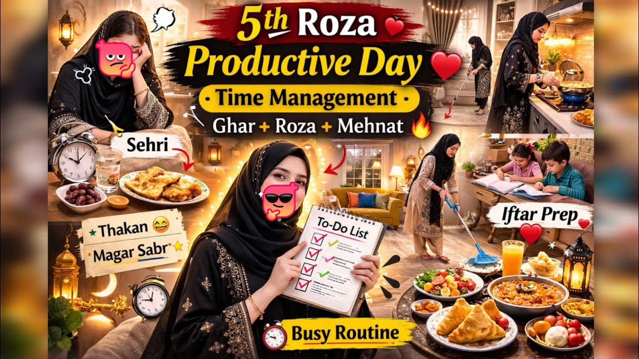 Ramadan 4th Roza Productive Day Routine | Time Management for Housewives | Roza Vlog India