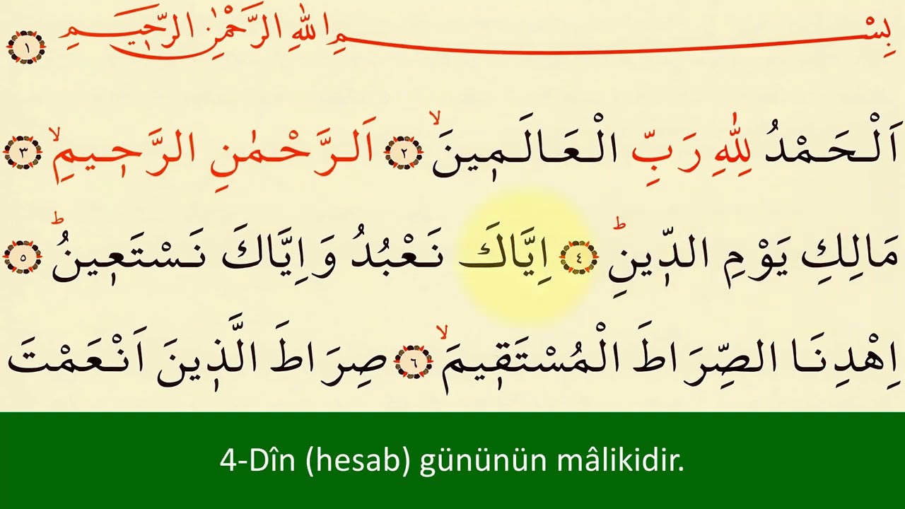 Fatiha Suresi 41 Tekrar Türkçe Altyazılı Davut Kaya 4K