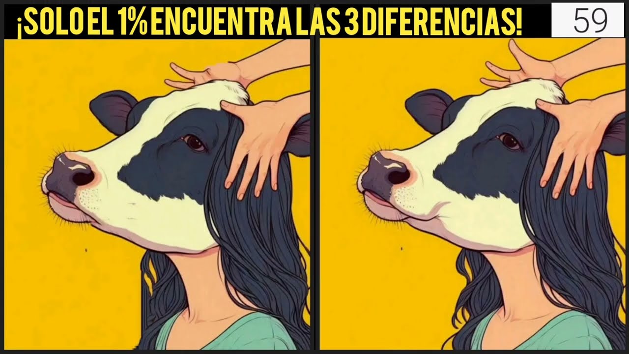 ¿Puedes encontrar las 3 diferencias en 60 segundos? | Reto visual😎