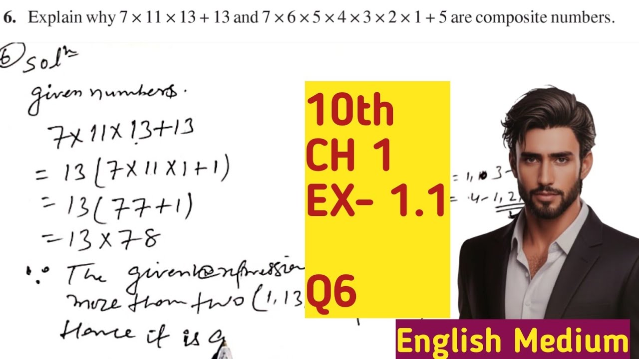 Class 10 Maths Chapter 1 Exercise 1.1 Question 6 Solution (Real Numbers)(@Cerebraino )