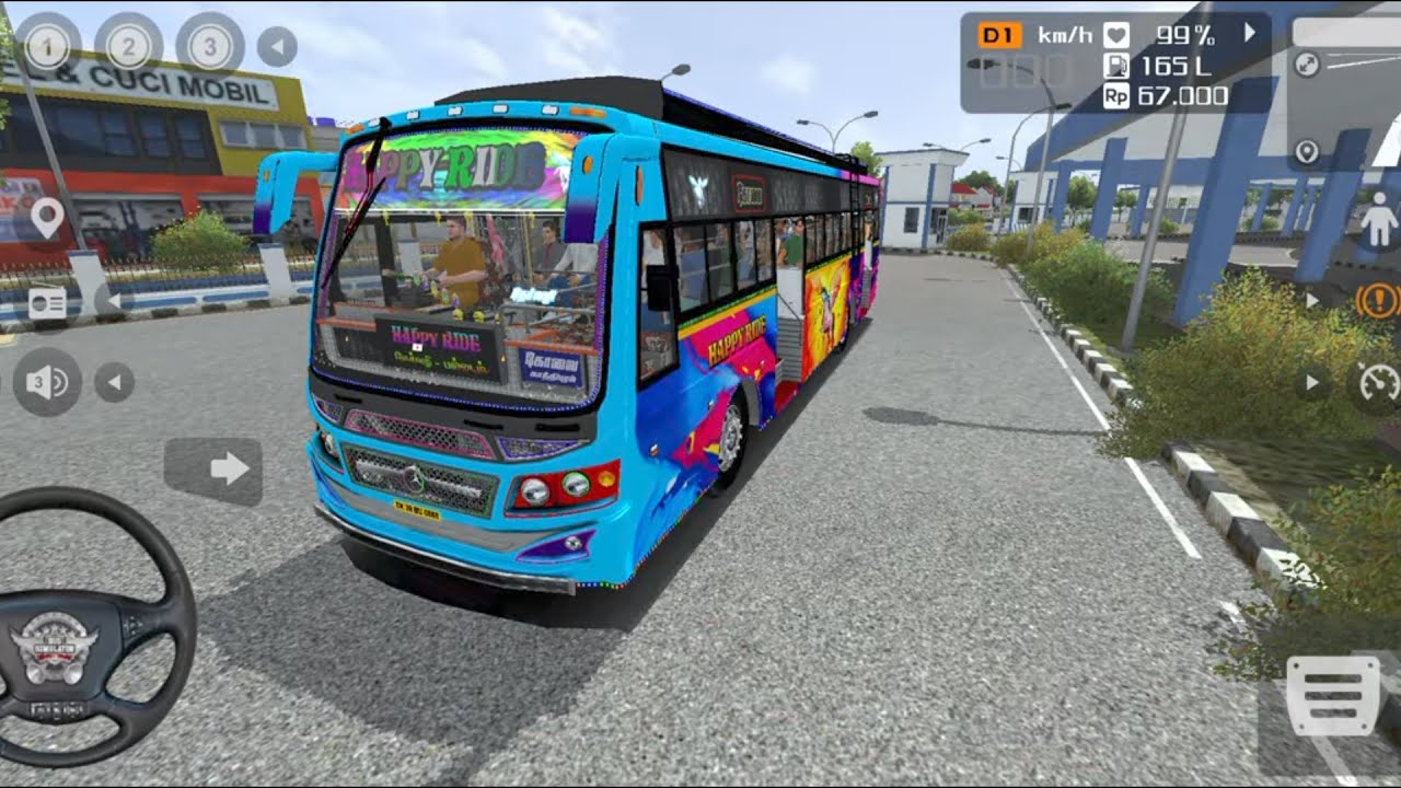 Tamil  bus driving || Neela bus  ||  Bus simulator indonesia || private bus driving 