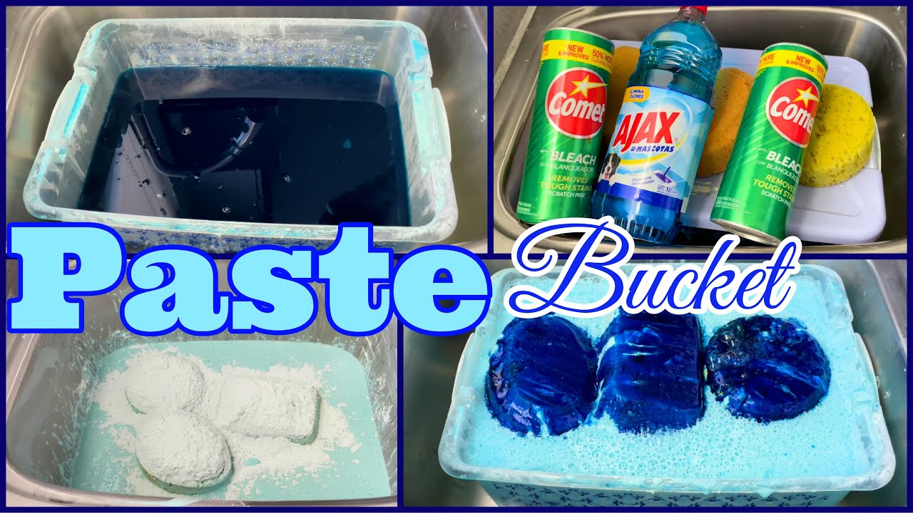 ASMR Paste Bucket + Making New Paste * LOTS of Comet 💫 💙💙