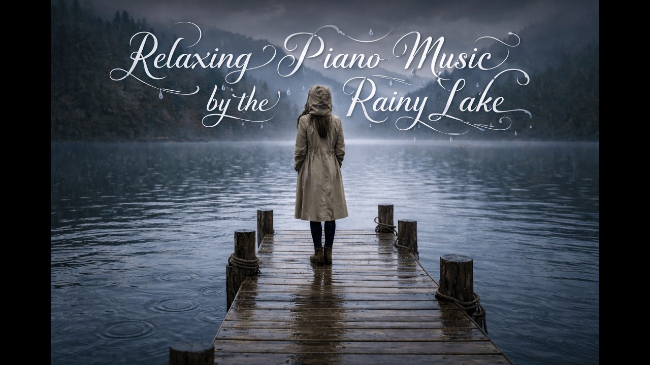 relaxing piano music by the rainy lake. #RelaxingPiano #SleepMusic #RainyLake #DeepSleepMusic