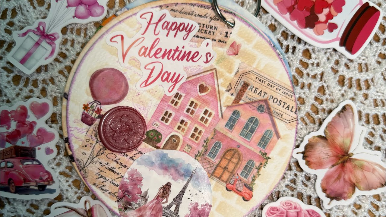 Journal With Me 💕| Valentine Mini Scrapbook Process 🌷