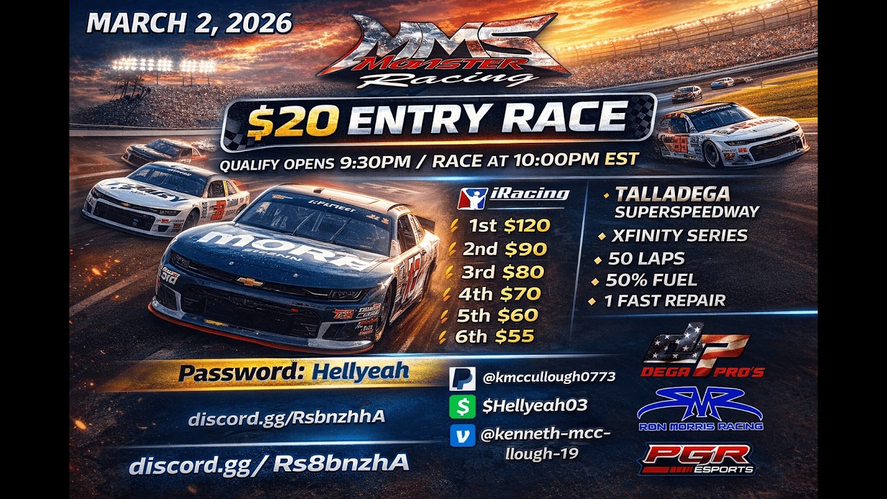 MMS Money Racing | Talladega Superspeedway | 3/2/26 | PGR eSports