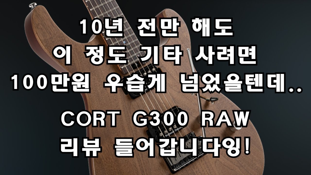 [기타 리뷰] 국산 브랜드 기타에서도 이젠 이 정도 퀄리티가 나온다...! Cort G300 RAW 리뷰
