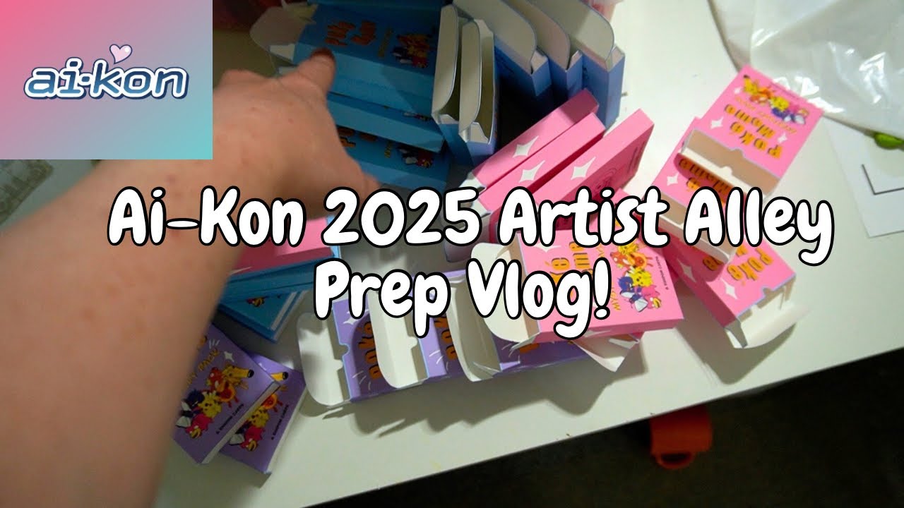 Ai-Kon 2025 Artist Allley Prep Vlog ~ Creating new products and making a Gatcha Machine!!!