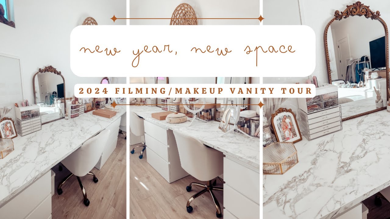 NEW YEAR, NEW SPACE | My 2024 Filming & Makeup Vanity Tour | MAKEUP MONDAY 2024 | Episode 1