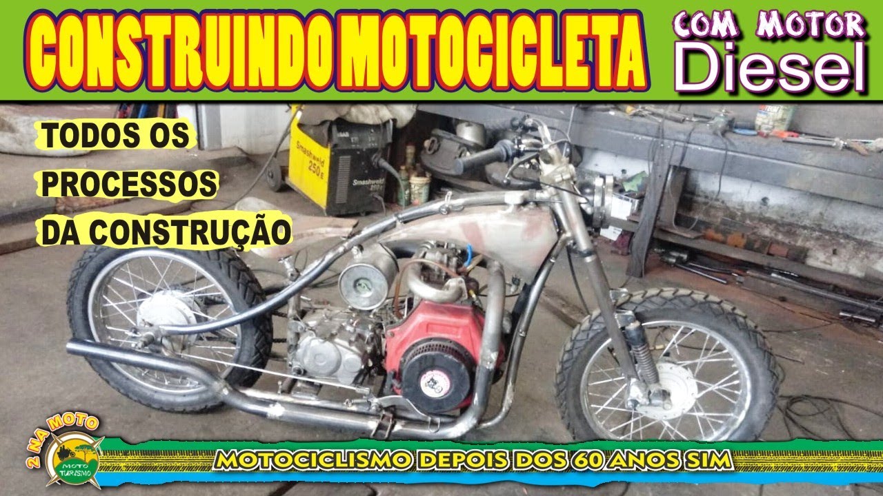 CONSTRUÇÃO ARTESANAL - MOTO A DIESEL COM TURBINA-