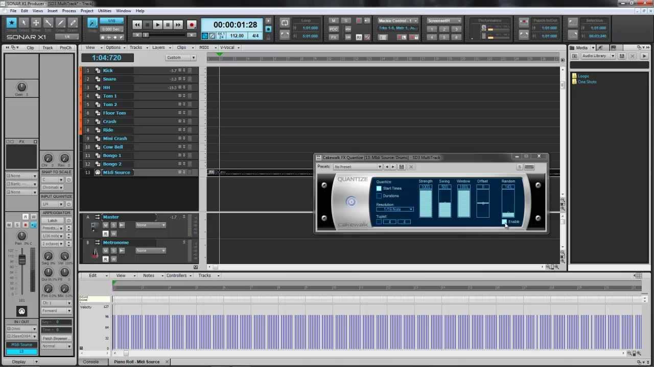 #4 Sonar X1 How To Humanize A Midi track