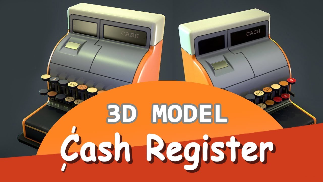 Making a Stylized Cash Register Model - Low and High Poly