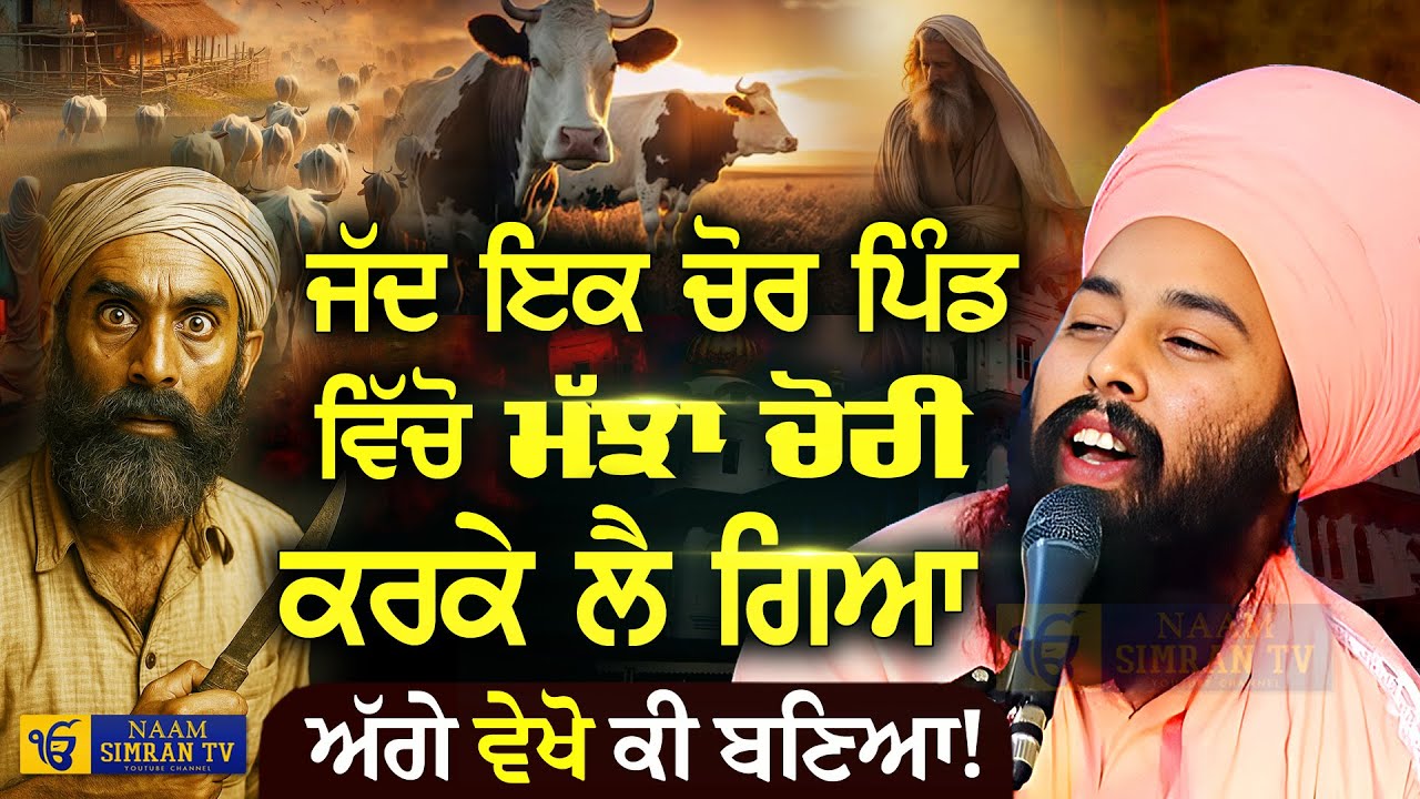 ਜੱਦ ਇਕ ਚੋਰ ਪਿੰਡ ਵਿੱਚੋ ਮੱਝਾ ਚੋਰੀ ਕਰਕੇ ਲੈ ਗਿਆ | Baba Gulab Singh Ji #kirtan #sakhi #diwan #gurbani