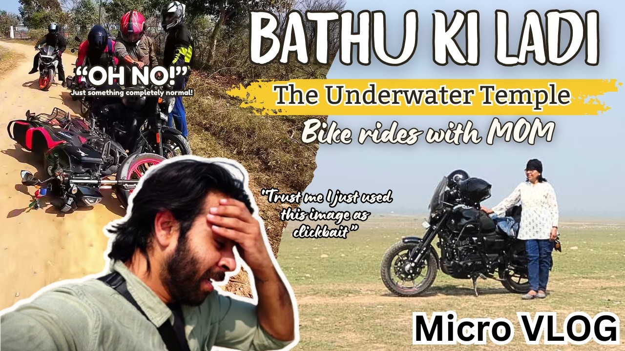 Micro VLOG - 2 | Bathu ki Ladi - The Underwater Temple | Bike rides with Mom | #tvsronin #vlog