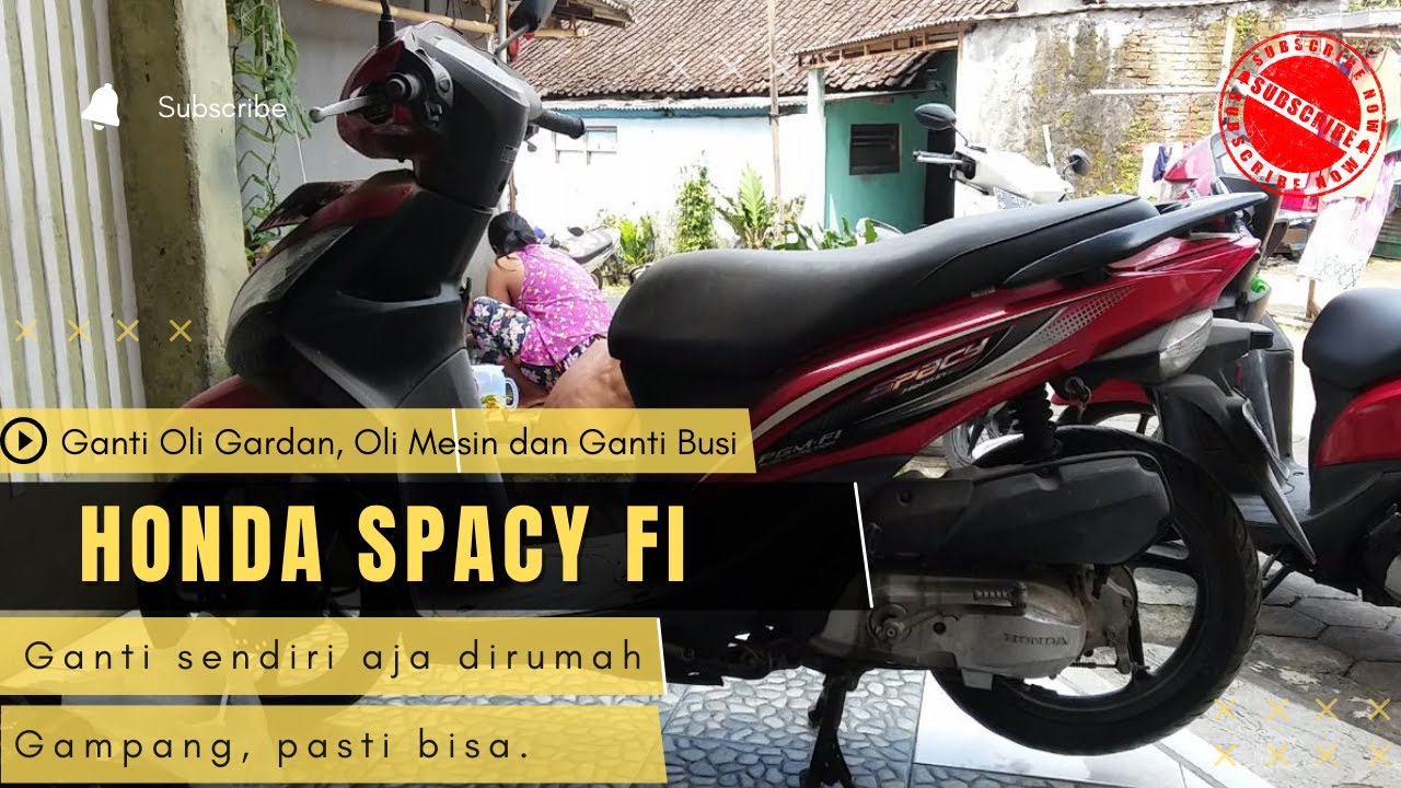 Cara Ganti Oli Gardan, Oli Mesin dan Busi Honda Spacy FI di Rumah