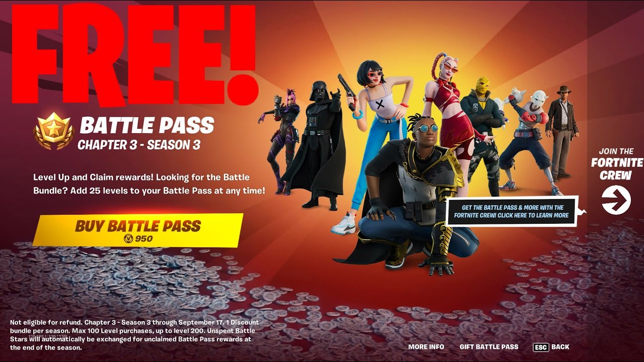 How to Get Chapter 3 Season 3 Battle Pass for FREE in Fortnite!