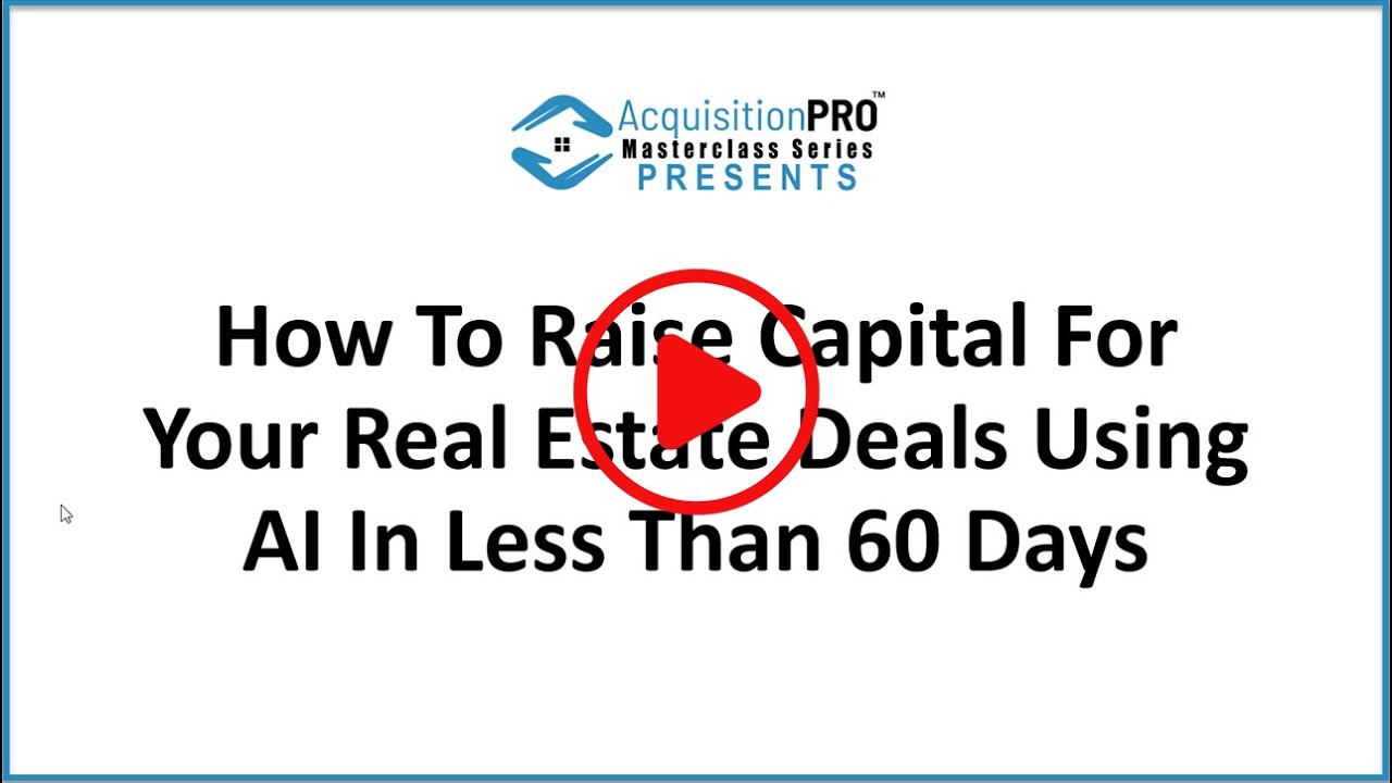 Raising Capital For Real Estate Using AI