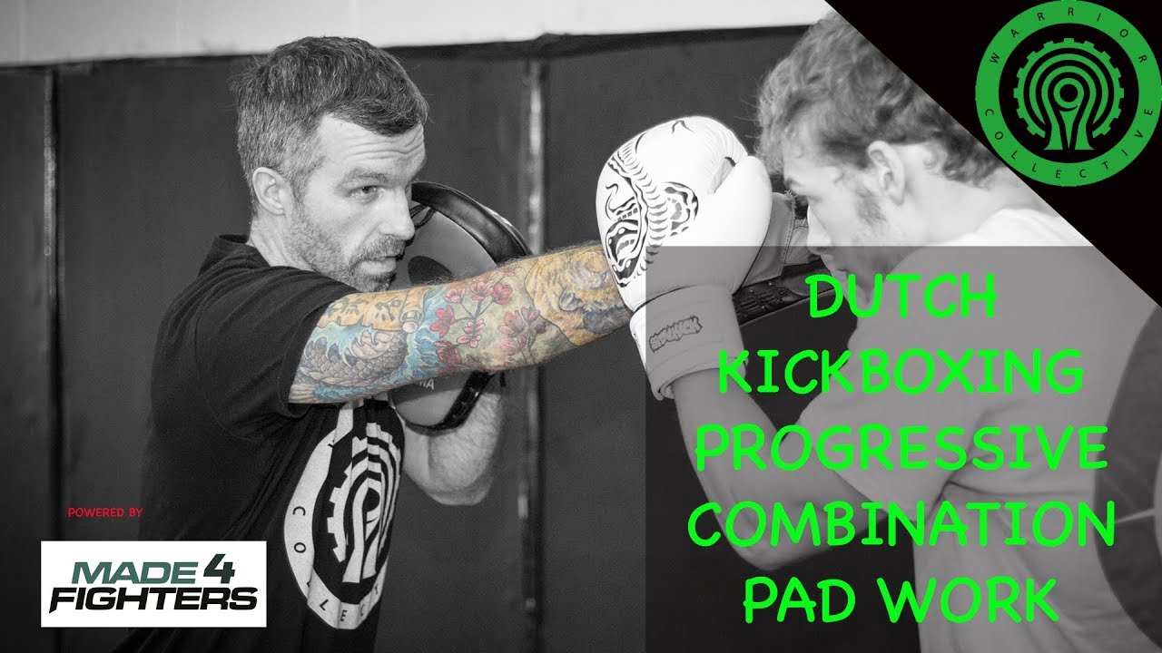 Dutch Kickboxing Progressive Combination Pad Work Tutorial