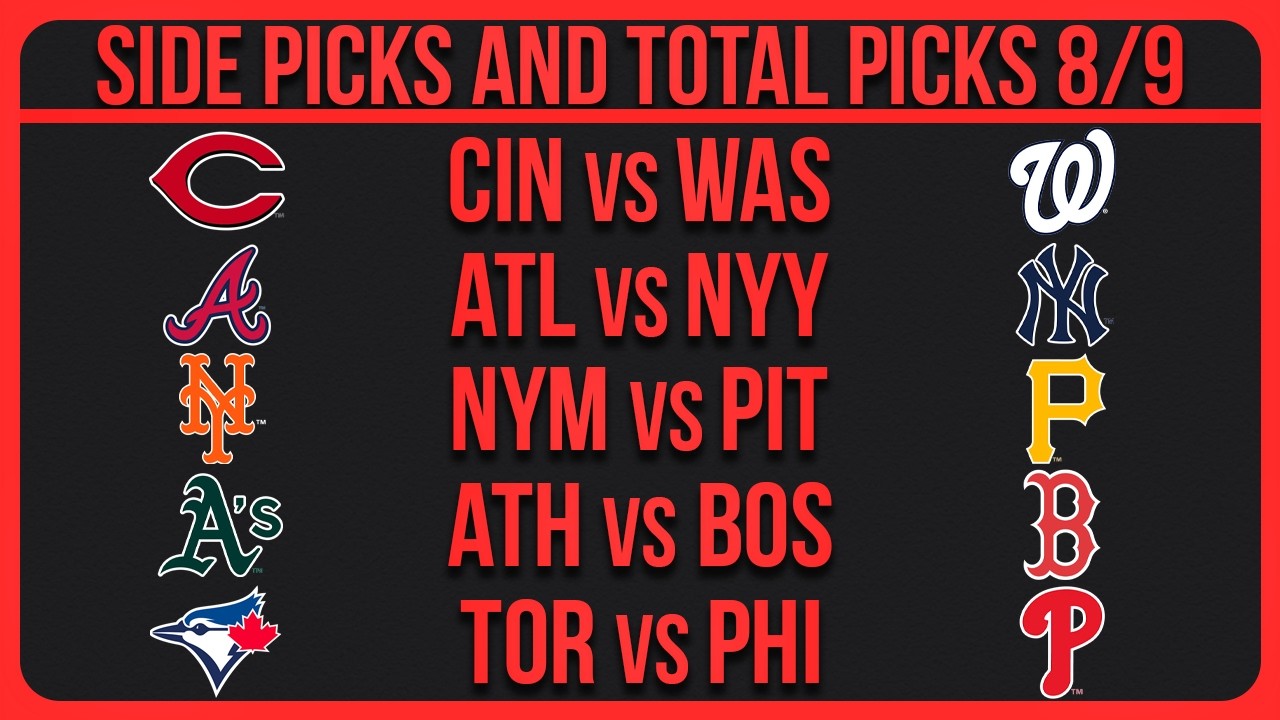 MLB Picks Today Sunday 8/9/26 MLB Picks & Predictions Today (1/3)
