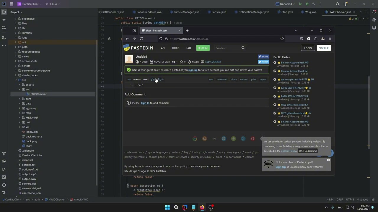 Как сделать защиту для вашего клиента? ПРИВЯЗКА ХВИДА! 1.16.5-1.21.3 (Excellent, Expensive 3.1)