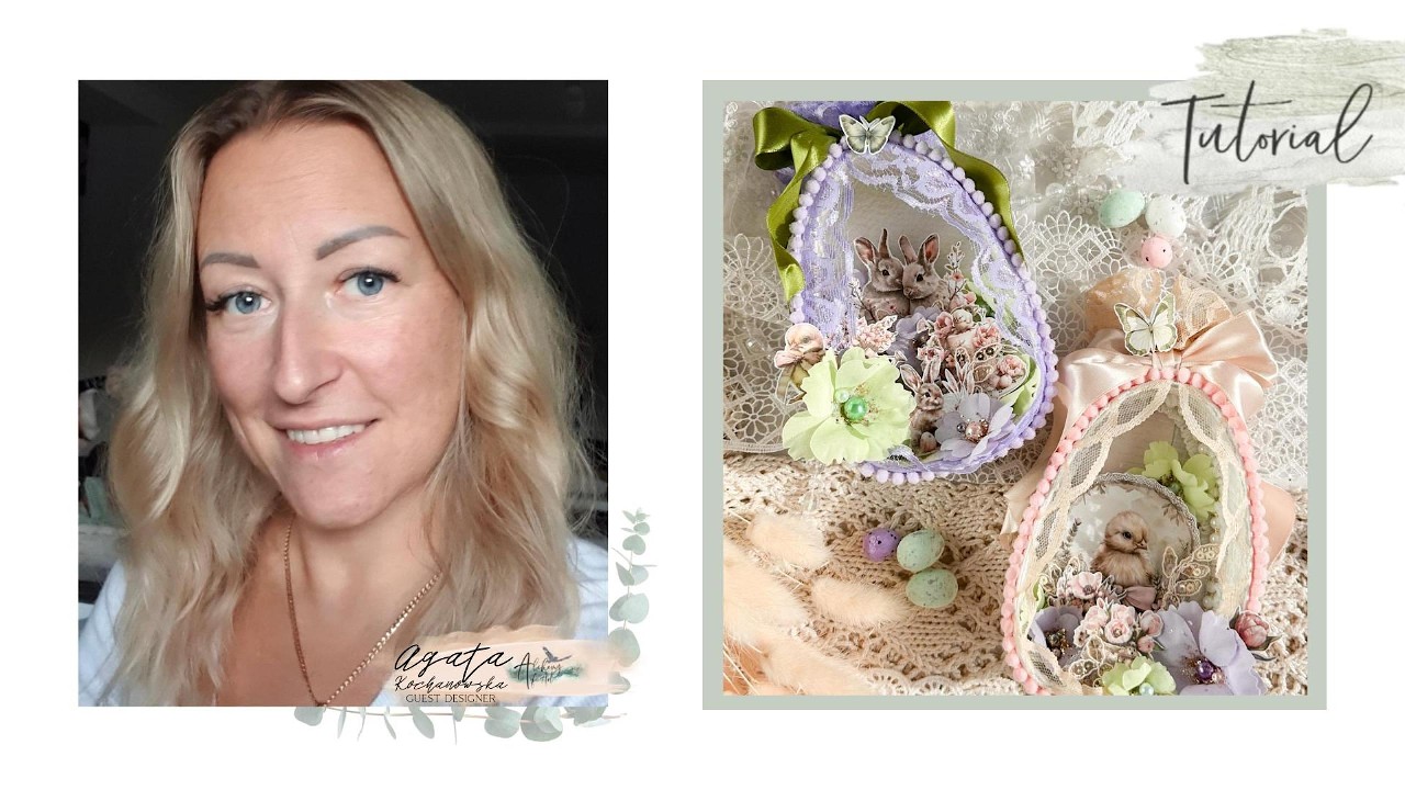 DIY Jajka wielkanocne z puszek po szynce | shabby chic, koronki, bawełniane kwiaty | Alchemy of Art