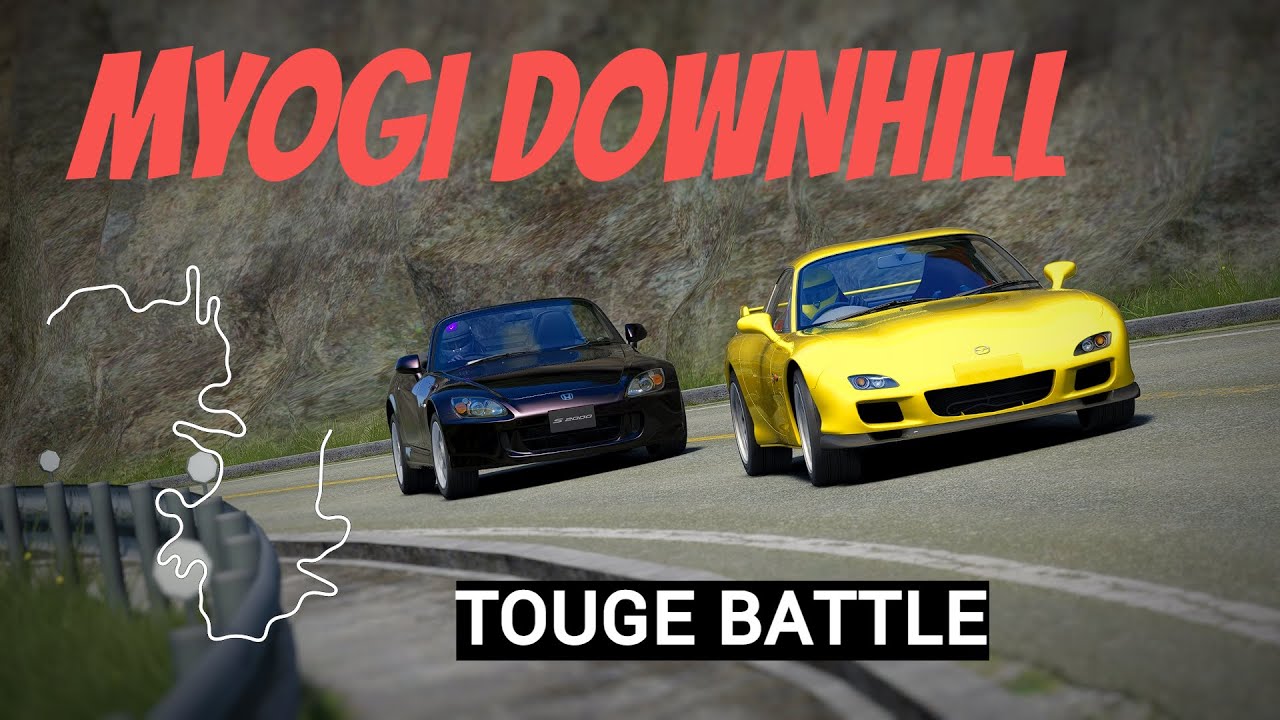 Assetto Corsa TOUGE BATTLE | Myogi Downhill | AP2 Honda S2000 V.S. Mazda RX-7 Spirit R