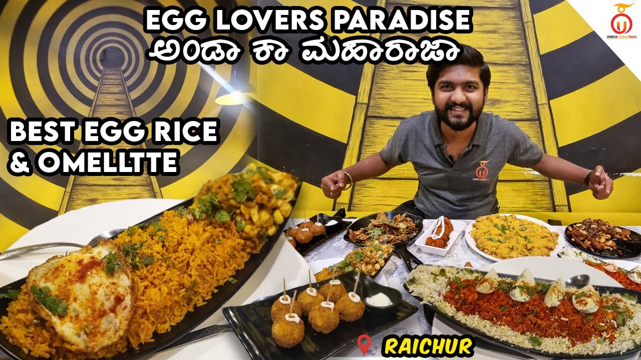 Tasting the BEST EGG DISHES at Anda Ka Maharaja, Raichur | Kannada Food Review | Unbox Karnataka