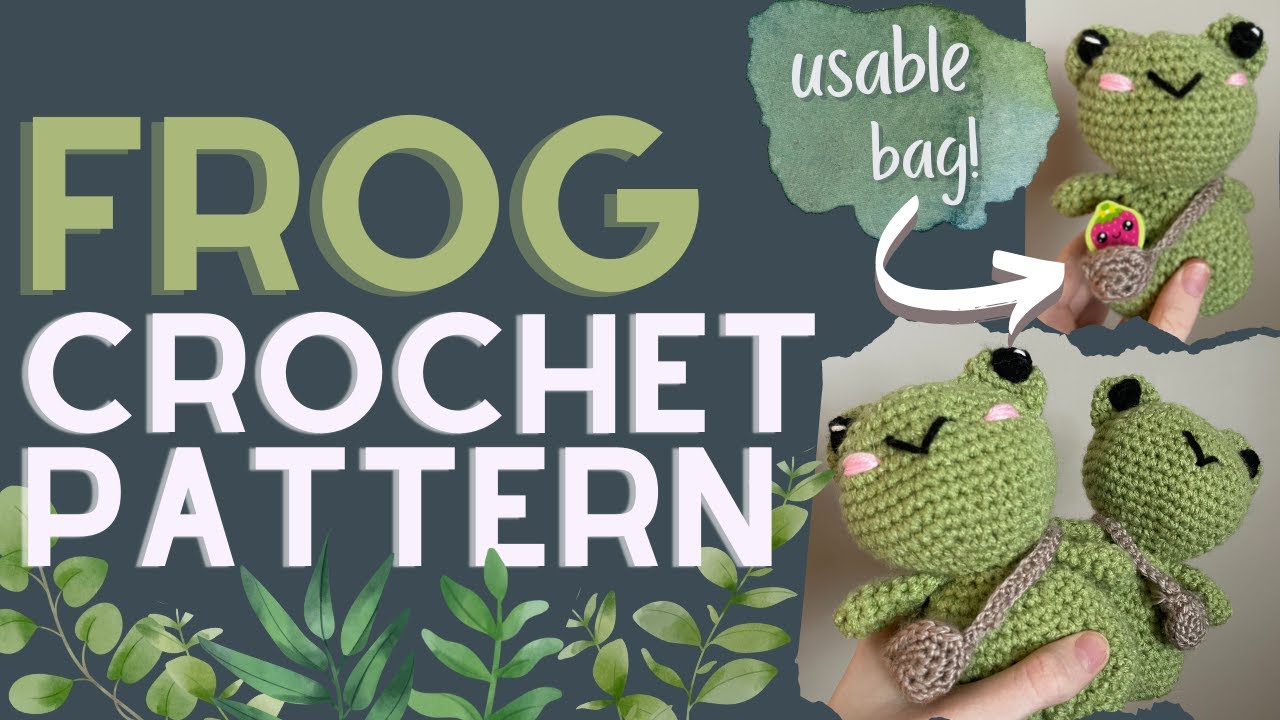 Cute Frog Crochet Pattern // EASY Instructions + Usable Bag!