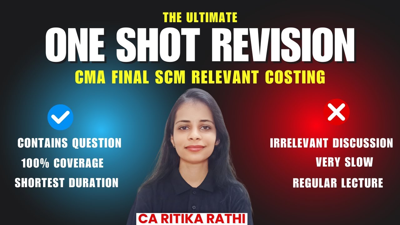 Relevant Costing One Shot Revision | CMA Final Costing | CMA Final SCM Revision | CA Ritika Rathi