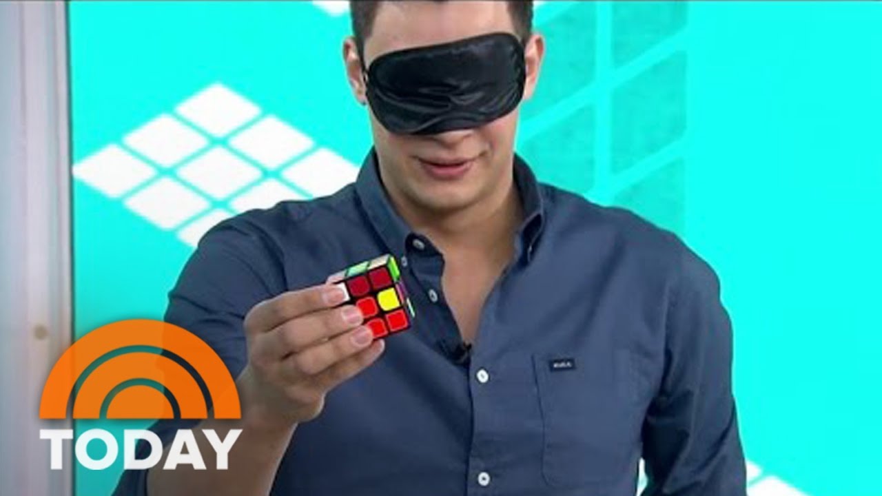 Rubik&rsquo;s Cube Magician Performs Amazing Tricks While Blindfolded | TODAY