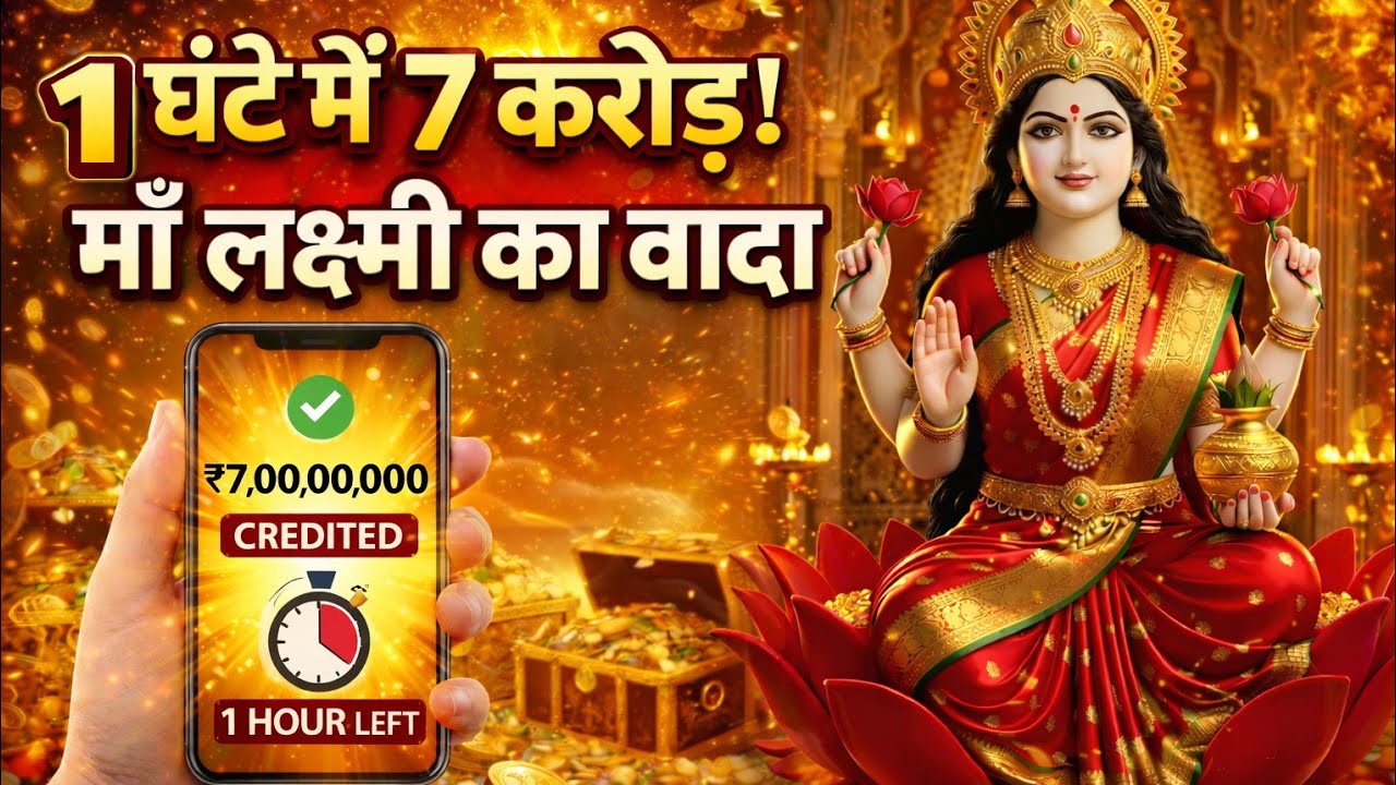 1 घंटे में 7 करोड़ मां लक्ष्मी का वादा.. 🌺maa Laxmi ka sandesh 🌺